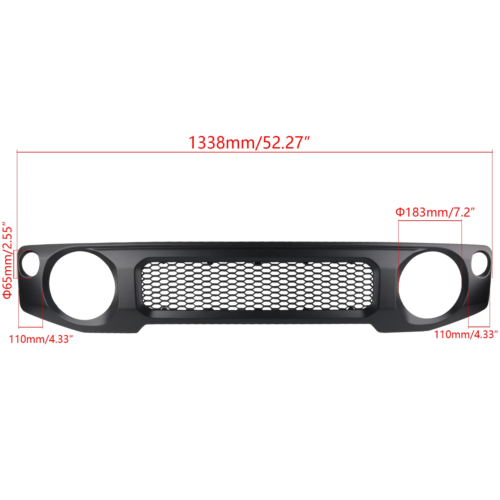 الجبهة شواء شبكة سباق الشوايات المصد الأمامي شبكة مصبغة اكسسوارات السيارات لسوزوكي جيمي JB74W / JB64W 2019-2024