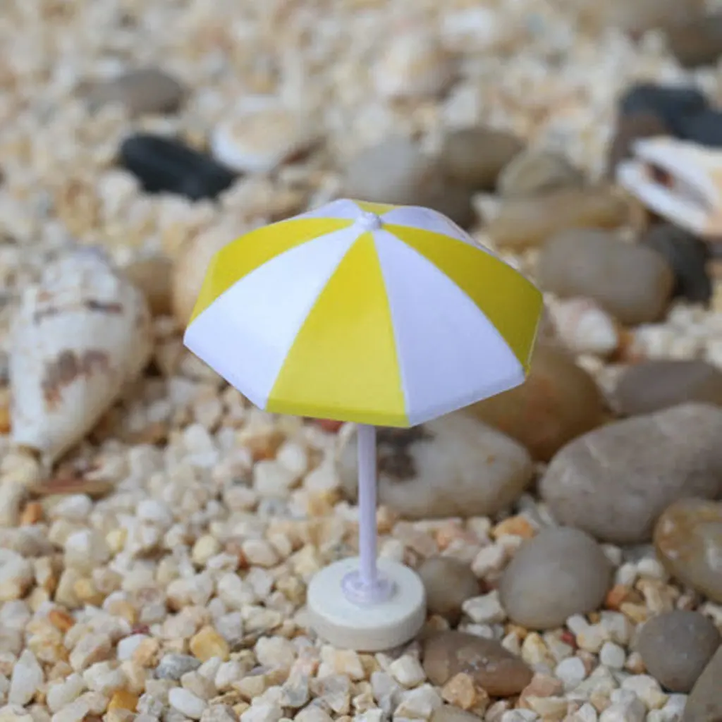 

Miniature Sun Umbrella Realistic Shape Miniature Garden Decor Beach House Shadowbox Scene Accessories Bonsai Moss Landscape