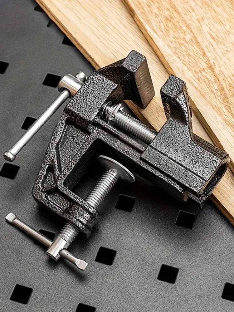 Household Mini Table Vise Table Vise Micro Clamp With Anvil Table Can Knock Carbon Steel Explosion-Proof Handmade Diy Tools