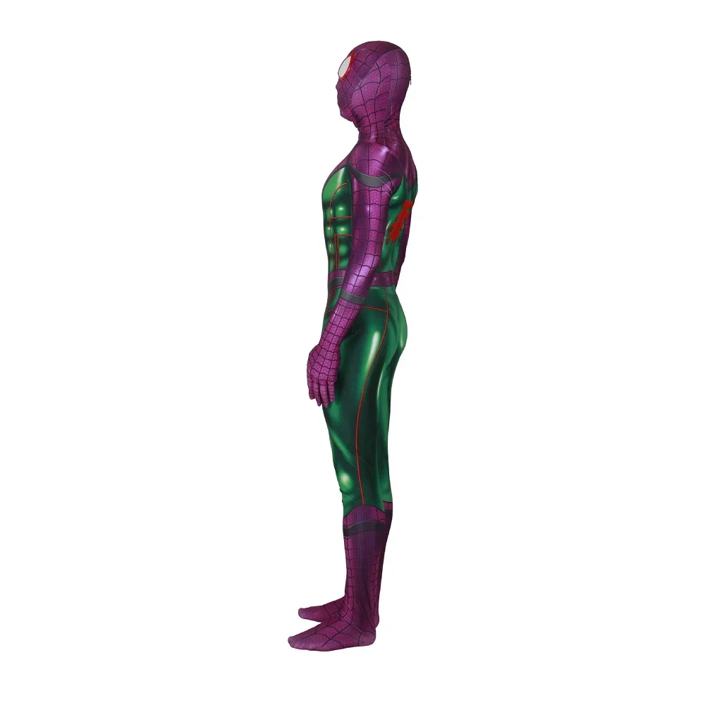 Green Joker Spiderman Cosplay Superhero Spandex Zentai BodySuits Joker Spider Boys Costume Outfit Halloween Costume Adult