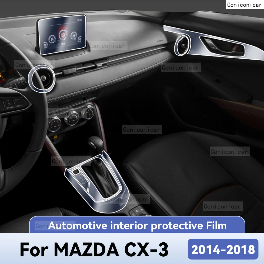 

Для MAZDA CX-3 2014-2018 защита салона автомобиля против царапин ТПУ пленка прибор центр управления навигационный экран аксессуары