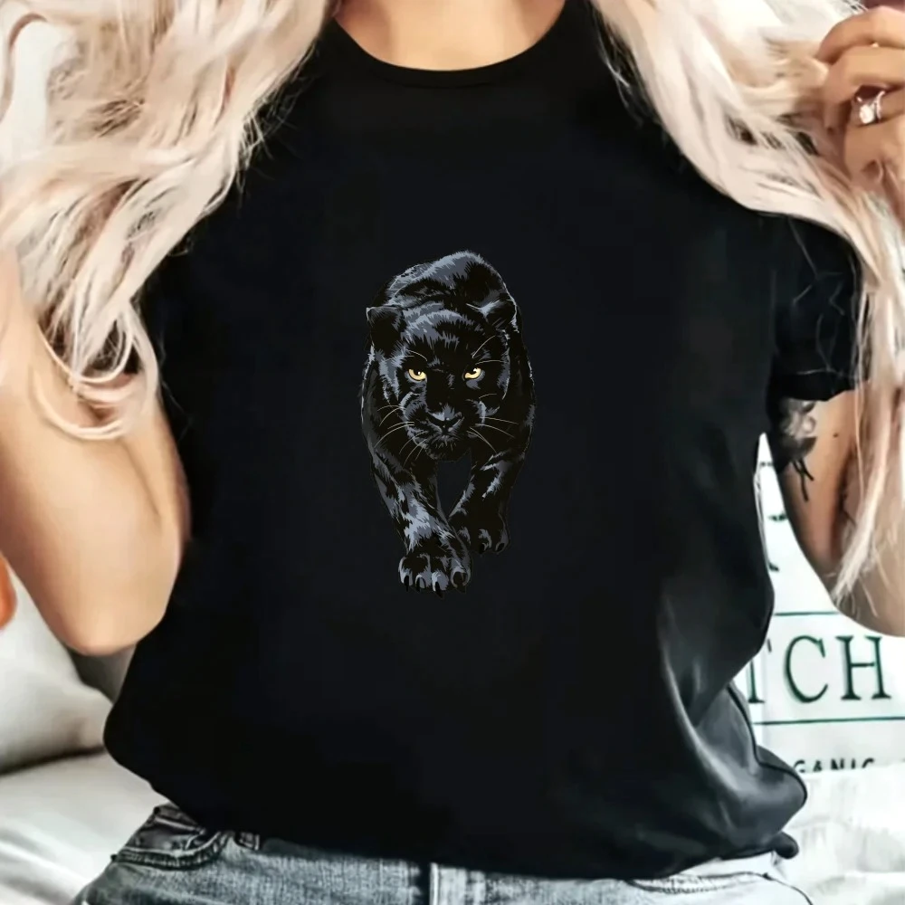 Black Panther Fierce Printed Women's Summer Clothing Cool Graphic Tees for Women Tops Tees Streetwear Aesthetic Clothes