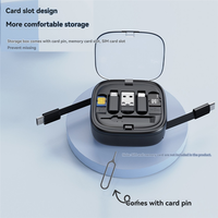 -ESTR Multi-Function 60W Fast Charging Data Cable Storage Box For Universal Mobile Phone Holder Adapter
