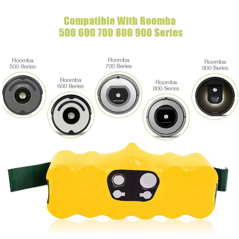 Bateria NI-Mh de substituição para IRobot Roomba 500 600 700 800 Series Roomba 880 760 530 555 562 585 620 650 580 780 780 770 12800mAh