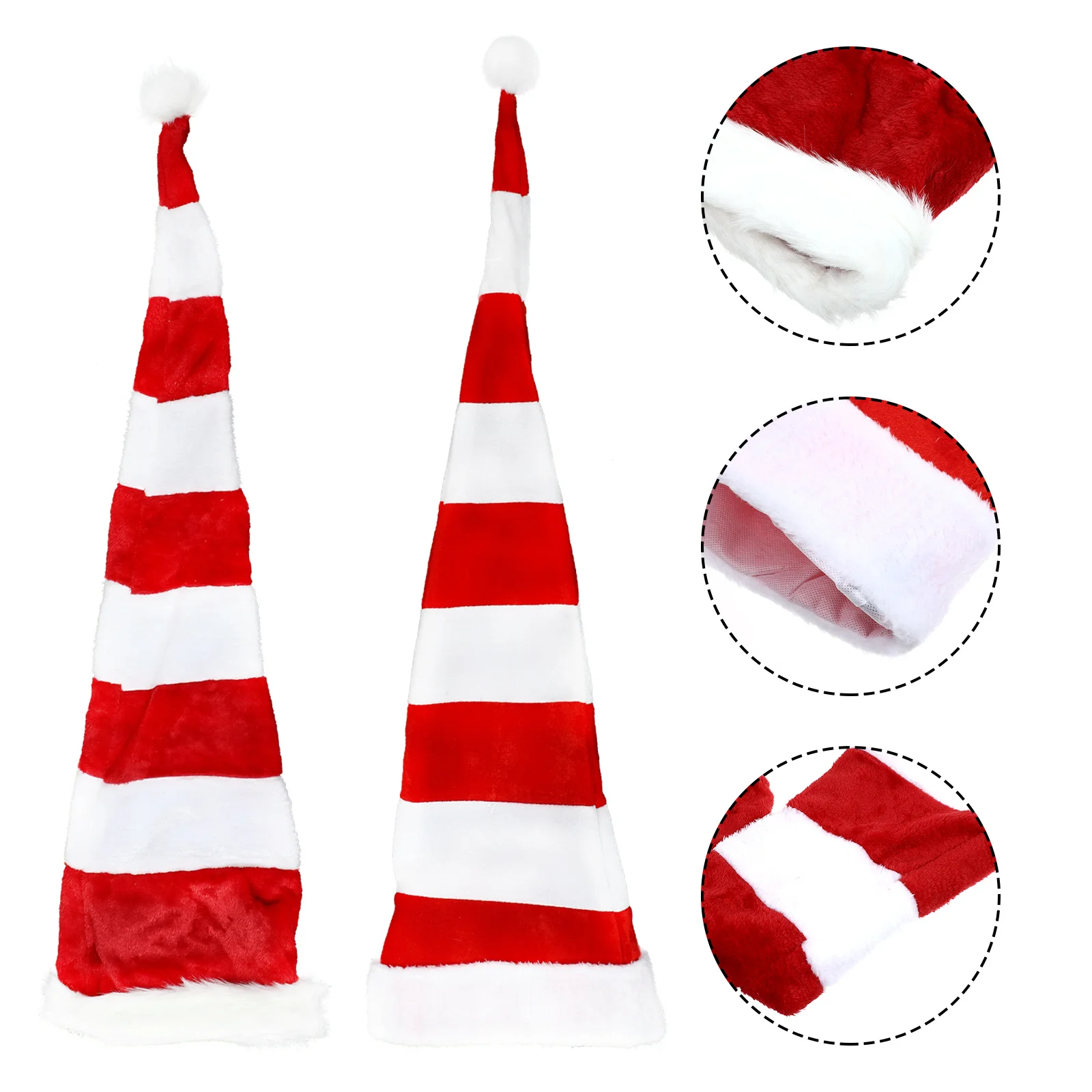 

2 Pcs Has Party Ball Hat Costume Accessories Festive Headwear Ornaments Decoration Holiday Hats Red for Adults