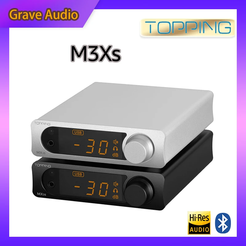 TOPPING MX3S Power Amplifier Decoder Bluetooth APTX-HD DAC Headphone Amplifier AMP 62W *2 Output Power 2.1 Channel Class D