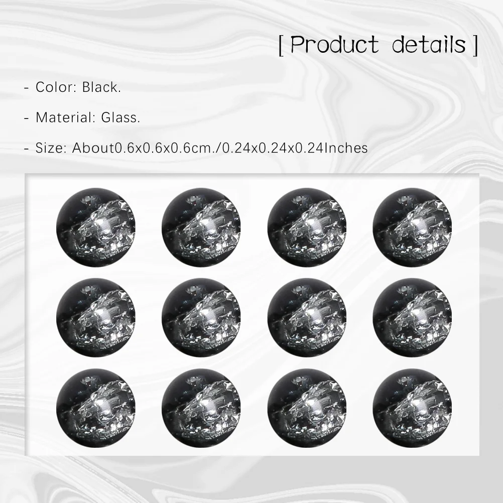 6 مللي متر الخرز الزجاجي الأسود موضة العقيق الطبيعي ثقب صغير الخرز للإبداعية DIY بها بنفسك صنع المجوهرات قلادة سوار إكسسوارات #5