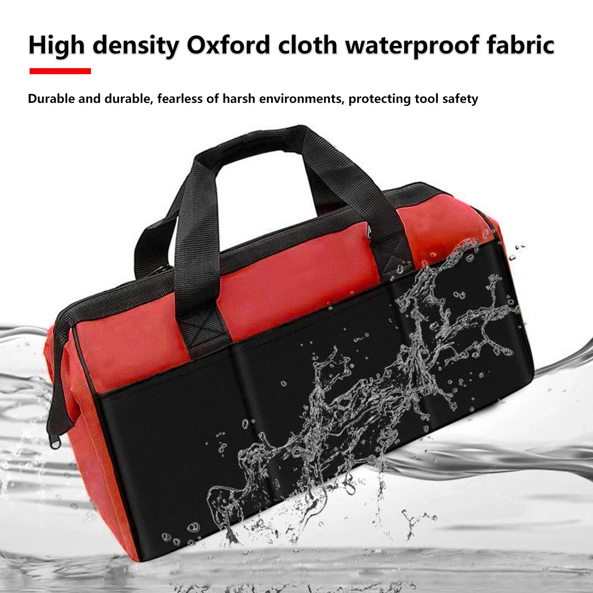 12 inch Tool Bag Strong Multi-Function1680D Oxford Cloth Waterproof Electrician Bag Multi-Pocket Anti-Fall