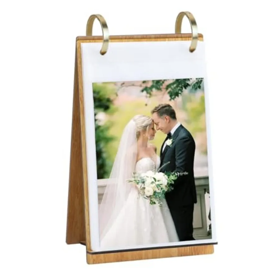

4x6 Frame Flip on Stand Display for Tabletop, 60 PVC Pockets of 4x6 Photo Album Flip Picture Frame