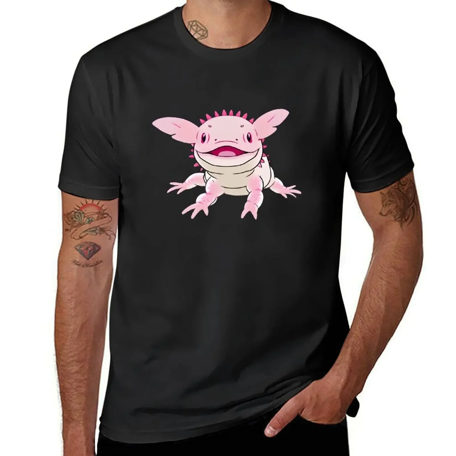 

Happy axolotl T-Shirt sweat shirts graphic tee essential t shirt mens tall t shirts