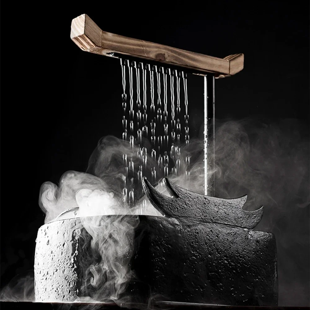 Chinese-style Flowing Water Ornaments Ceramic Circulating Water Pumping Water Fountain Lucky Feng Shui Living Room JJ432