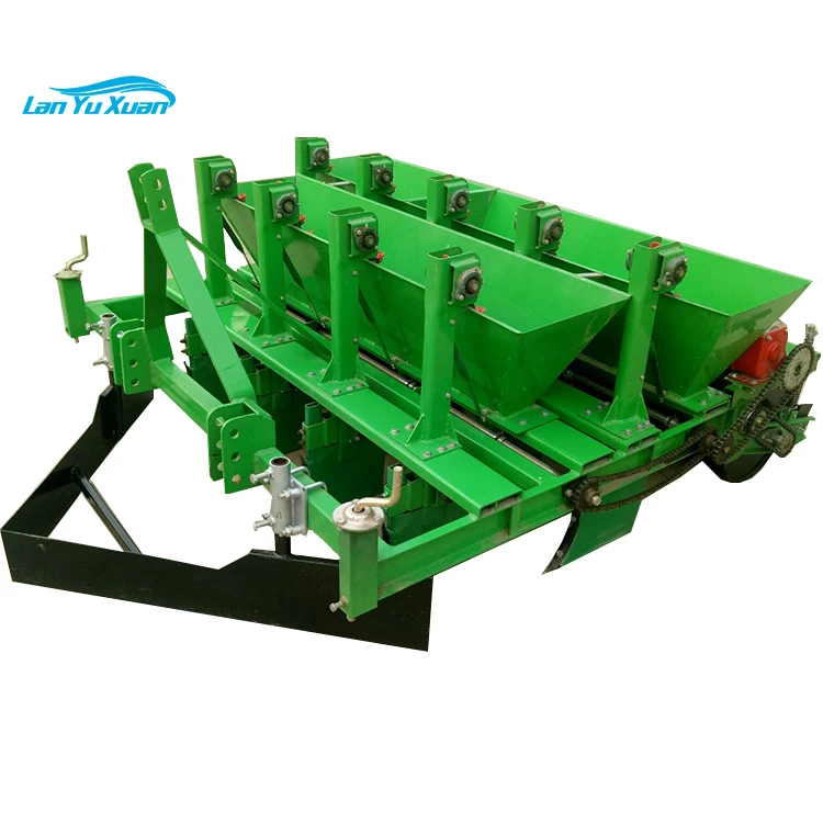 Single garlic planting machine made in China, intermittent and continuous spotting garlic planting machine