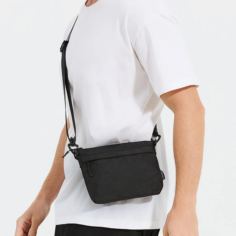 Mens Waterproof Oxford Crossbody Bag Compact Travel Shoulder Bag Casual Daypack Outdoors Lightweight