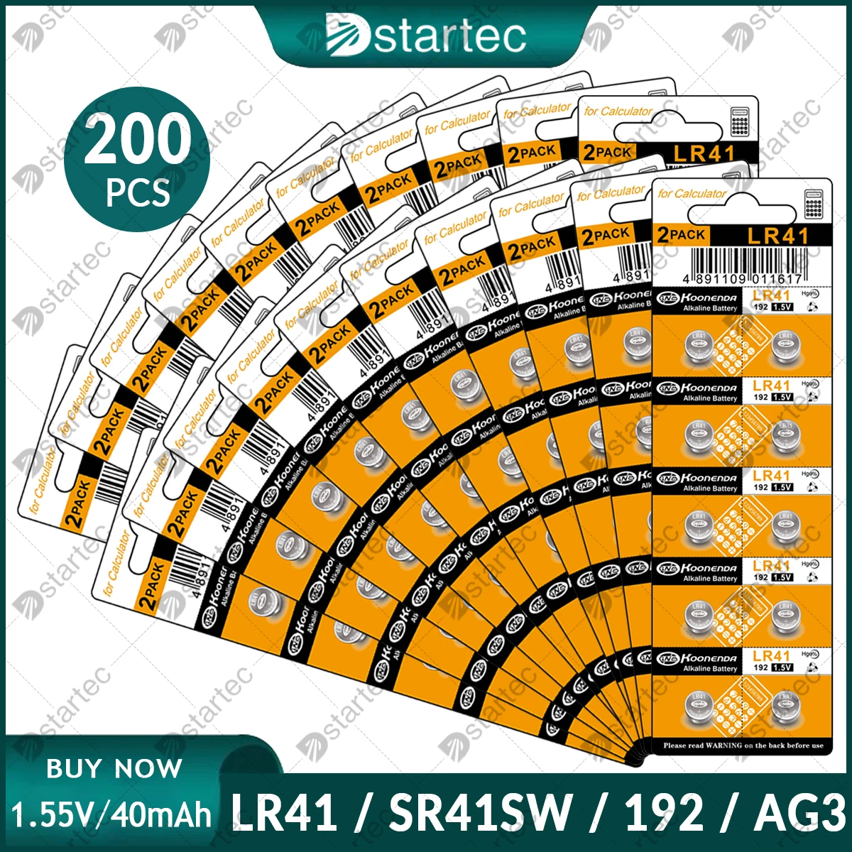 200 قطعة LR41 AG3 1.55 فولت ساعة زر البطارية ، SR41SW 192 392 L736 LR736 G3 SR41 392A CX41 القلوية Cion خلية ل الإلكترونية عن بعد