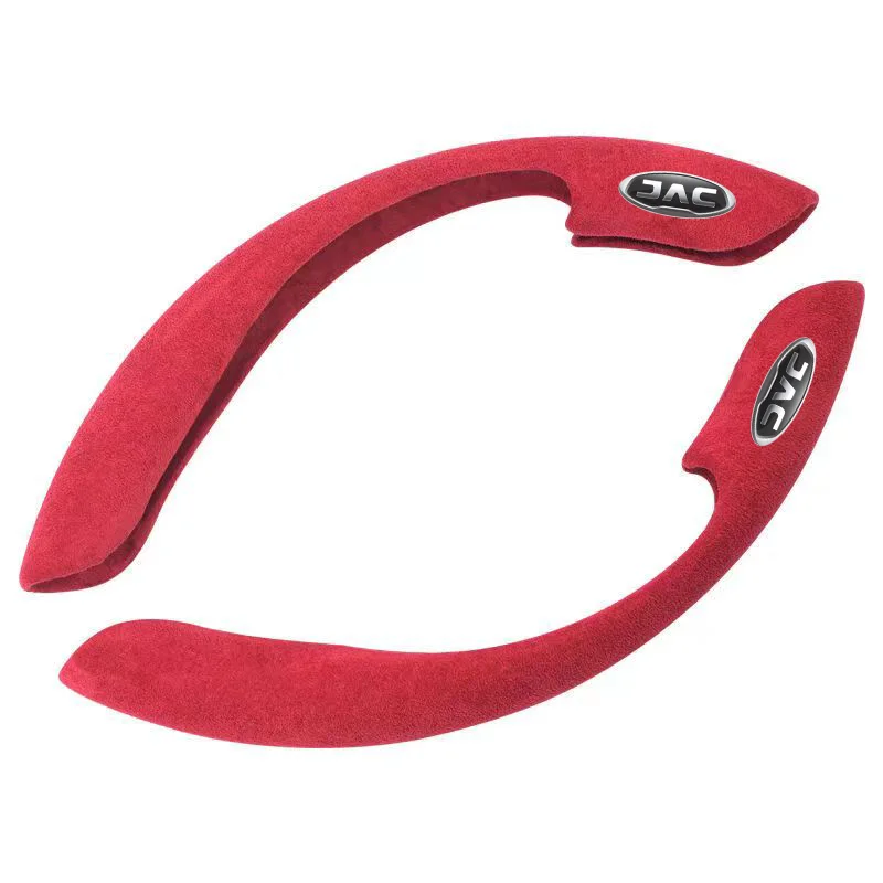 

Car Steering Wheel Cover black red suede leather for JAC Refine S5 A5 J2 J3 J4 J5 J6 S2 S3 S4 Car interior accessories