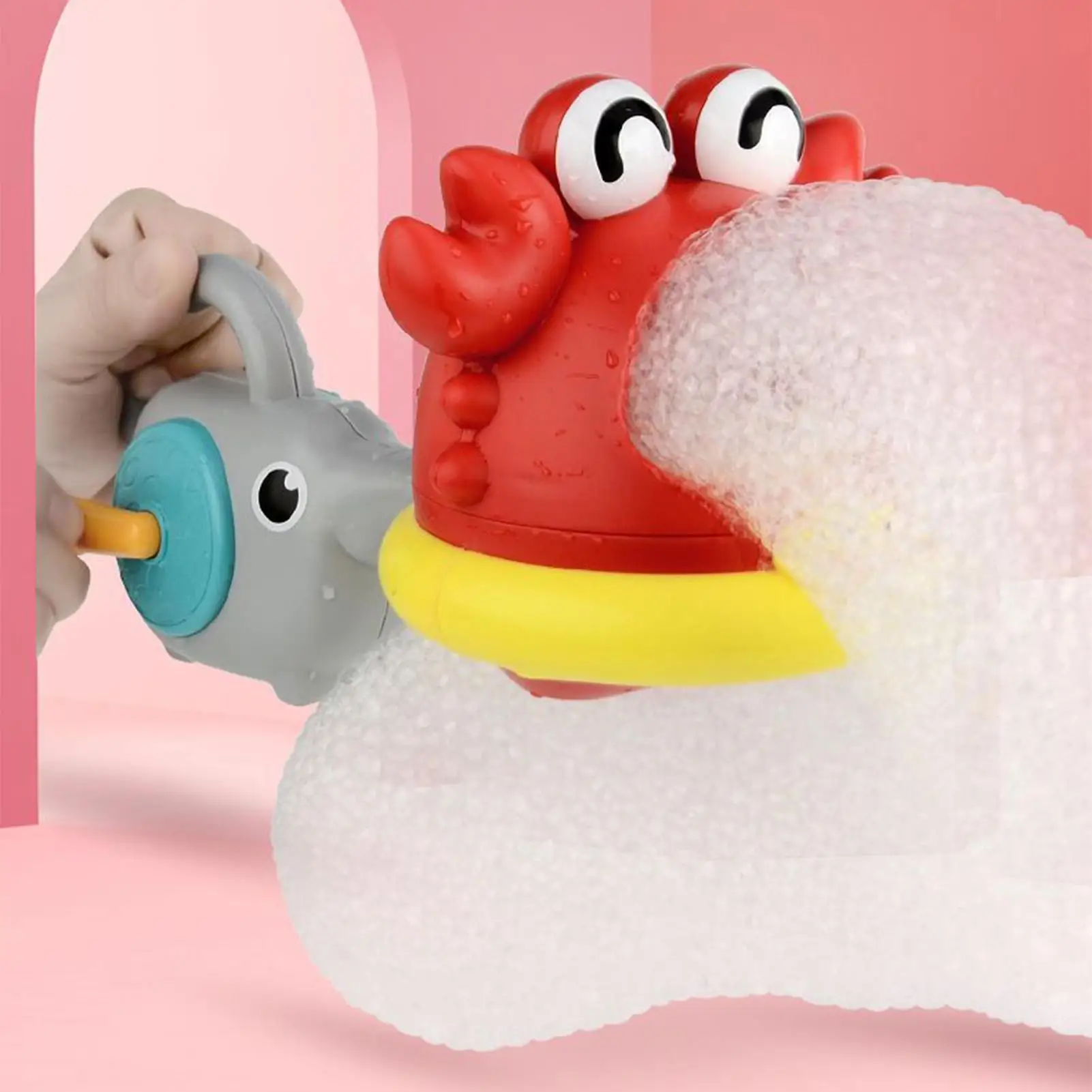 Macchina per bolle da bagno Granchio Shark Macchina per bolle da bagno per baby shower Giocattoli interattivi per le vacanze Bagno per bambini Compleanno Asilo nido