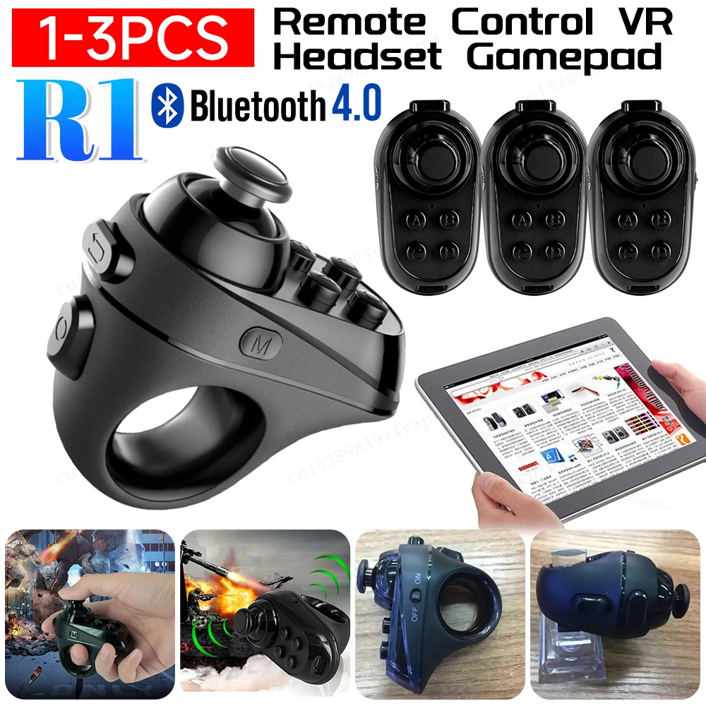 3-1Pcs R1 Ring Shape VR Remote Controller Bluetooth 4.0 Wireless VR Headset Gamepad for iPhone Android Phone VR Headset Console