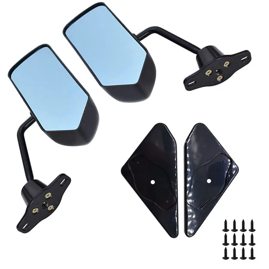 Espejos retrovisores laterales estilo F1 Universal Racing Glass negro