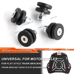 4PCS Plastic Universal Motorcycle Rear Luggage Case Tail Top Box Helmet Trunk Bracket Base Plate Bushing Pad Buckle Spacers
