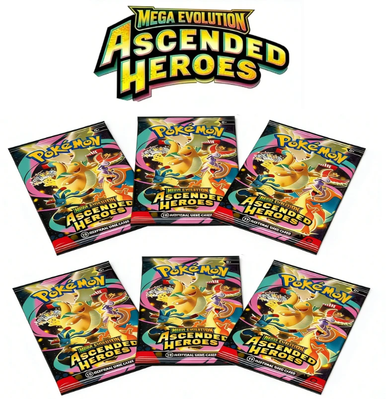 60 Carte Pokémon Ascended Heroes, Destined Rivals, Prismatic Evolutions, Scarlet Violet 151 in Inglese ME01, Carte Booster, Giocattoli e Regali