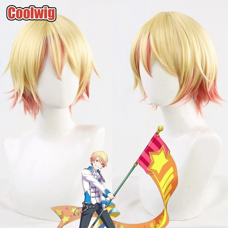 

Coolwig Synthetic Hair Tenma Tsukasa Cosplay Wigs Project Sekai: Colorful Stage feat. 30cm Blonde Mixed Pink Wig Heat Resistant