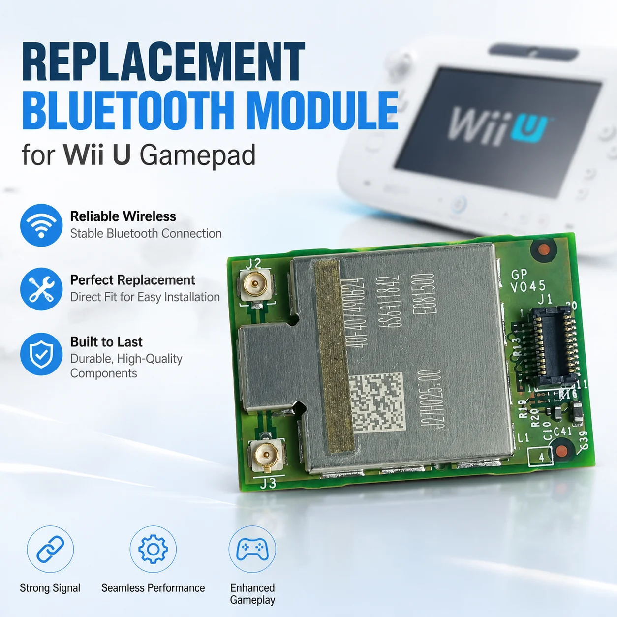 Wireless Bluetooth Module 2878D-MICA2 Fits for Wii U Gamepad WiFi Card Board J27H025.00 Controller Bluetooth Receiver Repair New