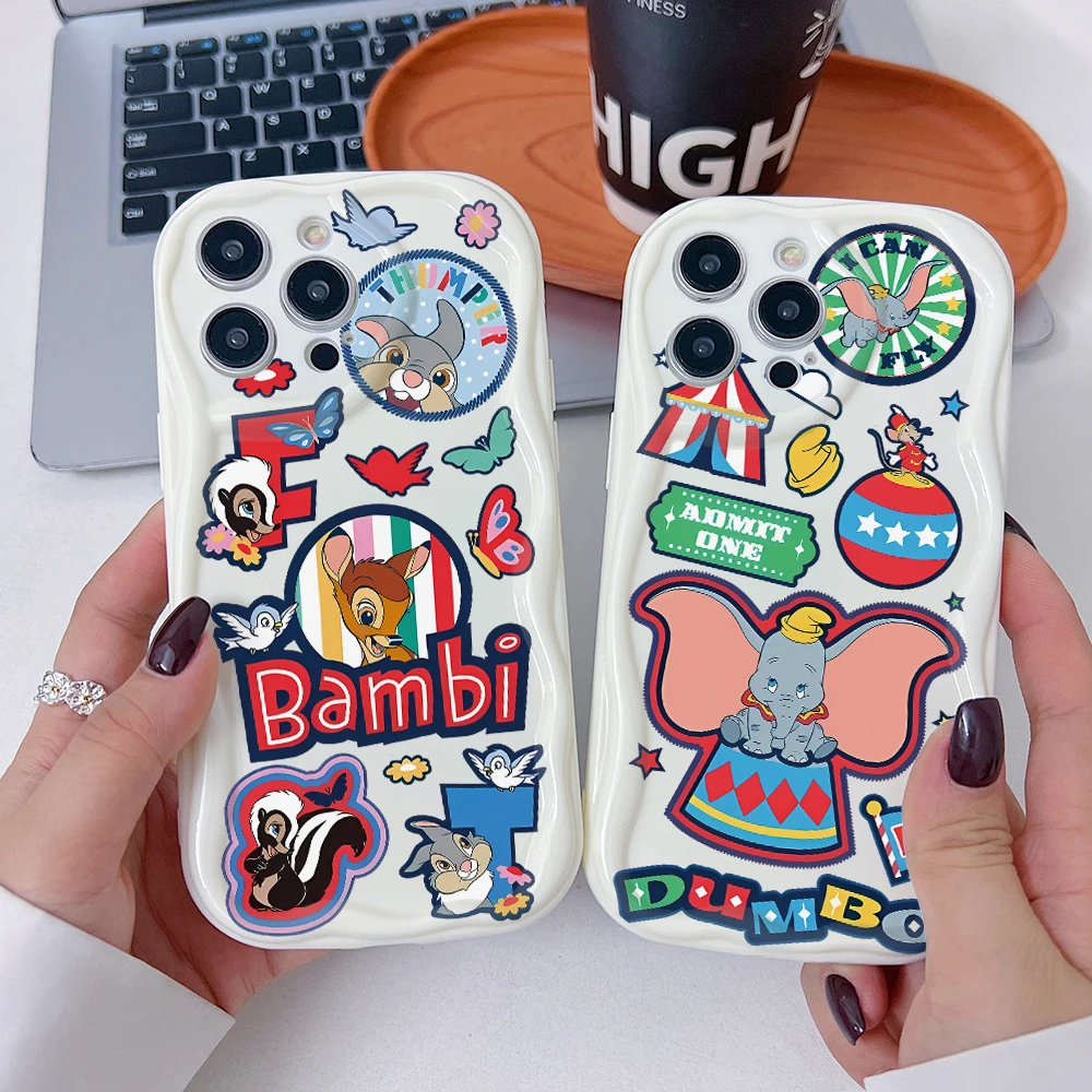 Dumbo Marie 101 Dalmatians Phone Case for Samsung Galaxy S25 S24 S23 S22 S21 Ultra Plus 5G S20 FE 3D Creamy Wave Soft Cover