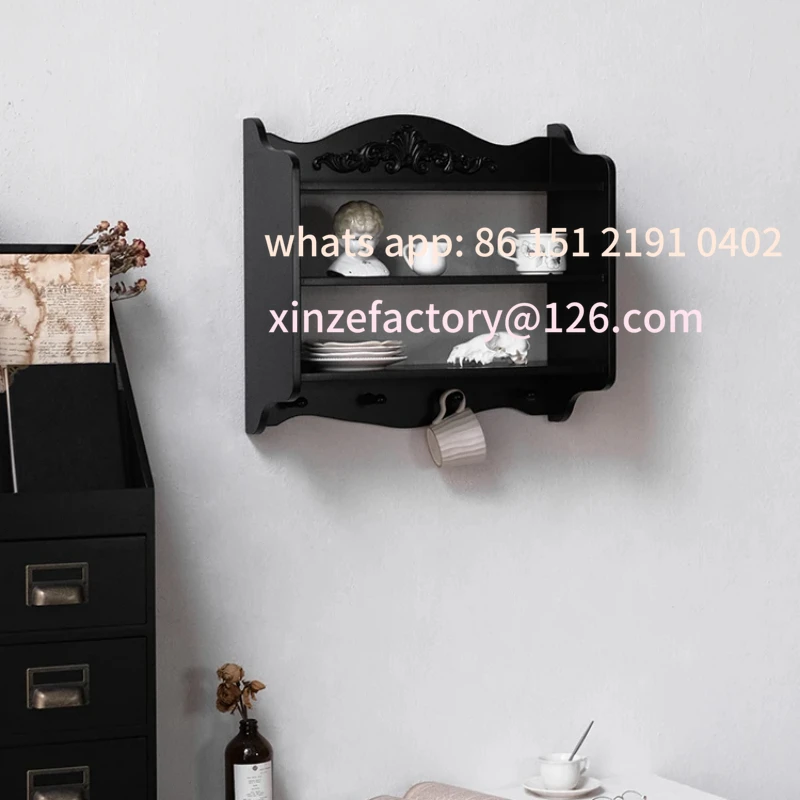 

Customizable drewniana szafka ścienna antyczny uchwyt na kubek stojak wielofunkcyjny wystrój kuchni lub salonu rustykaln