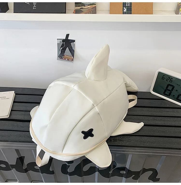 3D Shark Shape Crossbody Bag Cartoon Animal Backpack Fashion Casual Shoulder Bag for Girls Daily Travel