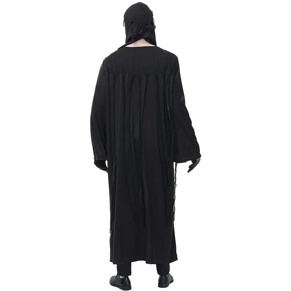 Gruseliges Skelett-Geist-Cosplay-Robe für Erwachsene und Kinder, Monster, Dämon, Teufel, Geist, Sensenmann, Mädchen, Jungen, Männer, Halloween-Party-Kostüm