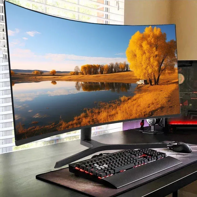 Monitor LCD da gioco con risoluzione 1080p Monitor da gioco con schermo curvo Monitor per computer da 32 pollici