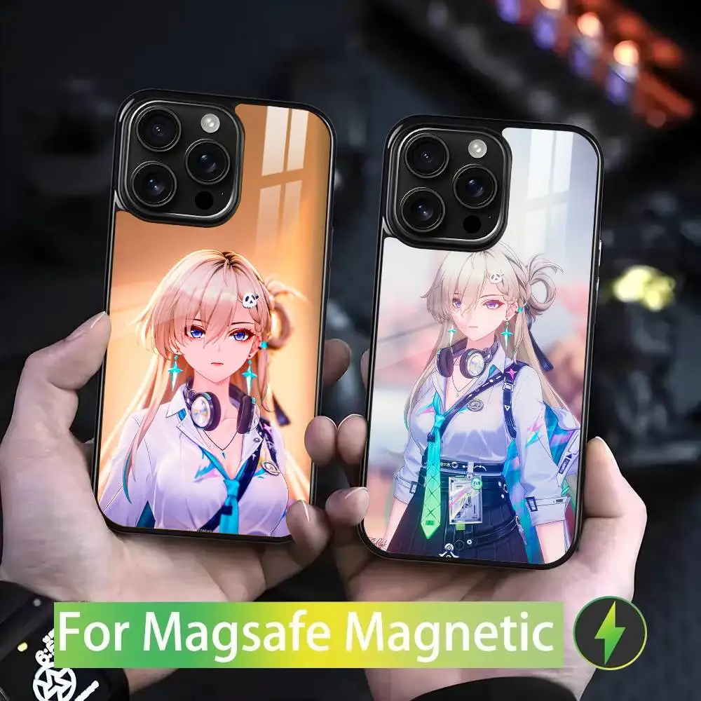 

L-Lynae W-Wuthering W-Waves для iPhone 17, 16, 15, 14, 13, 12, 11, Pro, Max, Plus, Mini, SE4, E с магнитной беспроводной зарядкой MagSafe