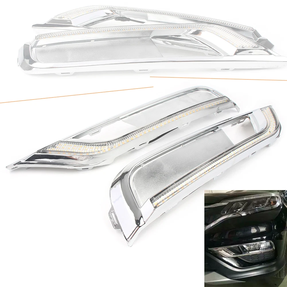 

DRL LED Daytime Running Light Turn Signal Lamp Functions For Honda CR-V CRV 2015 2016 15 16