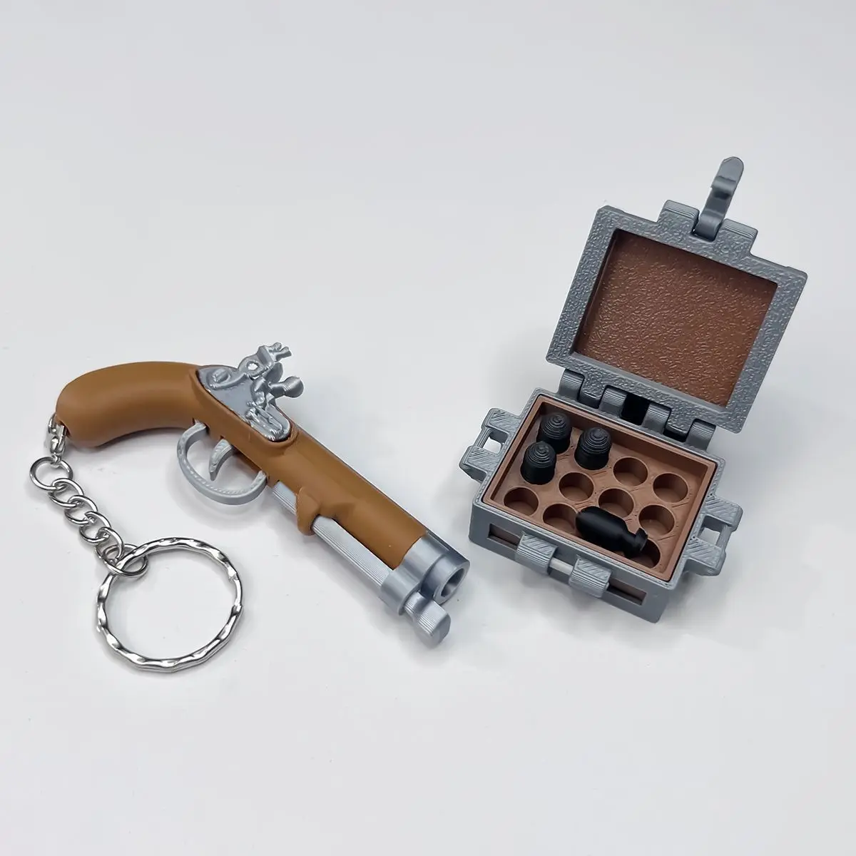 Vintage Creative Mini Pirate Treasure Chest Flintlock Finger Soft Bullet Gun Model Outdoor Portable EDC Tool