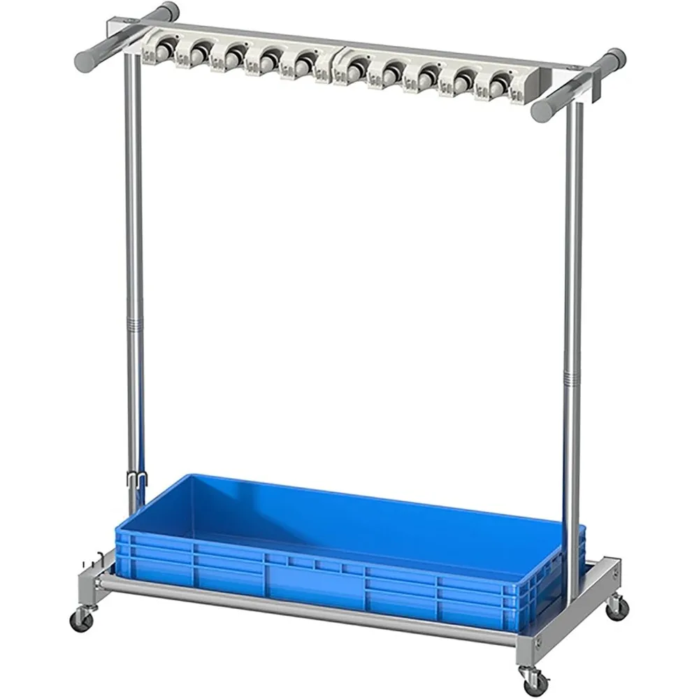 Portaoggetti commerciale per scopa e carrello degli attrezzi per la pulizia con supporto per ombrellone mobile e porta scopa per scopa bagnati