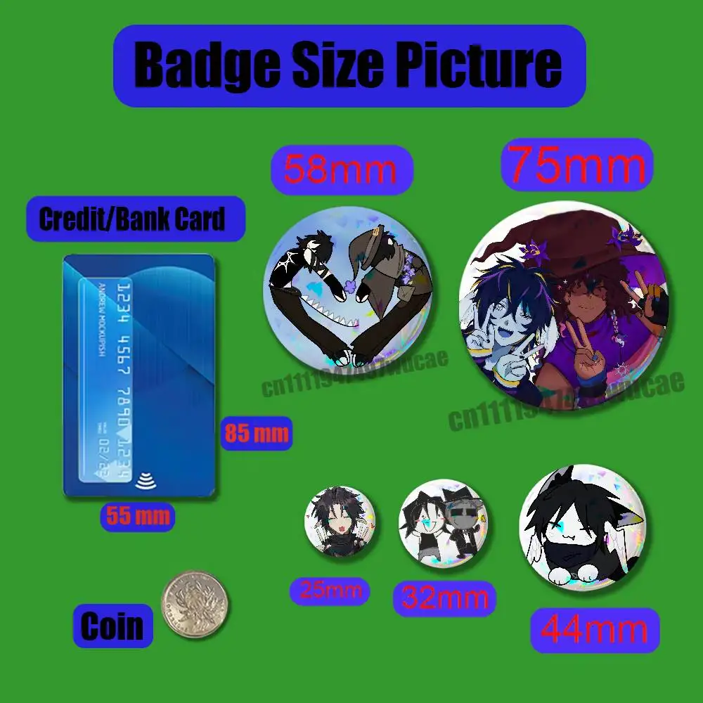 Custom Pin Insignia Emblem Round Button 58mm 44mm Laser Film For Azuretime Azure Two Time Badge Cover