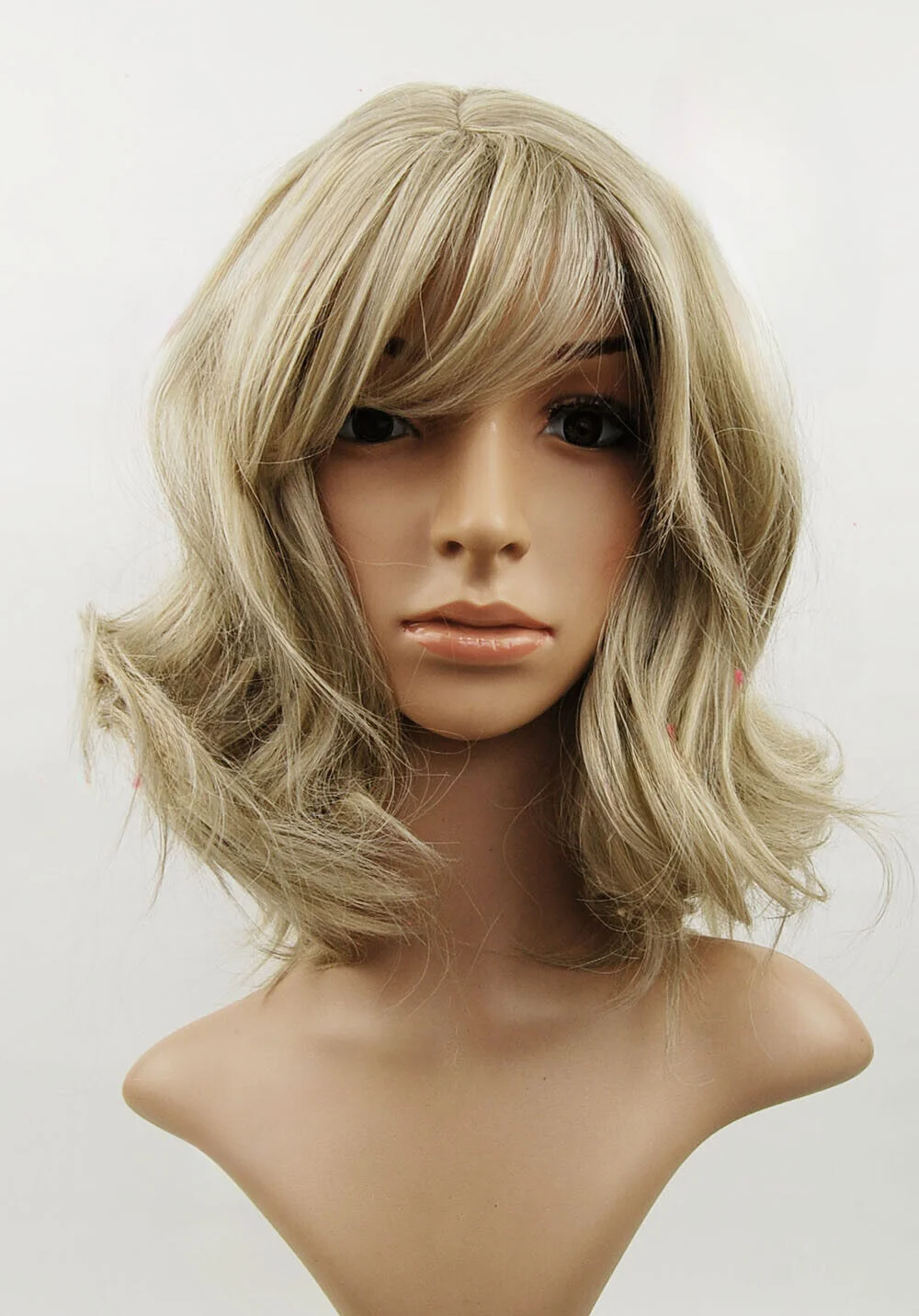 

Ash Blonde Shoulder Length Wavy Ladies Wig Natural Look