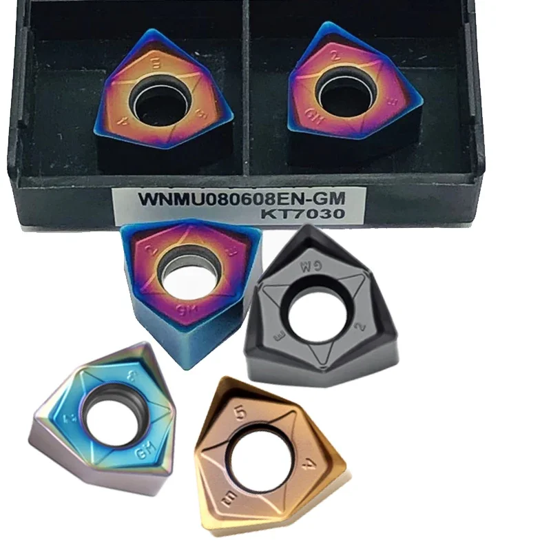 WNMU080608EN Double-sided Hexagonal 90 Degree Right Angle Fast Feed  Carbide Inserts Stainless steel and steel parts Cast Iron