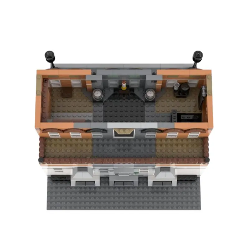 

MOC1723 шт., креативный городской строительный дом, сборный блок из мелких частиц, образовательная игрушка, модель, подарочный набор, орнамент