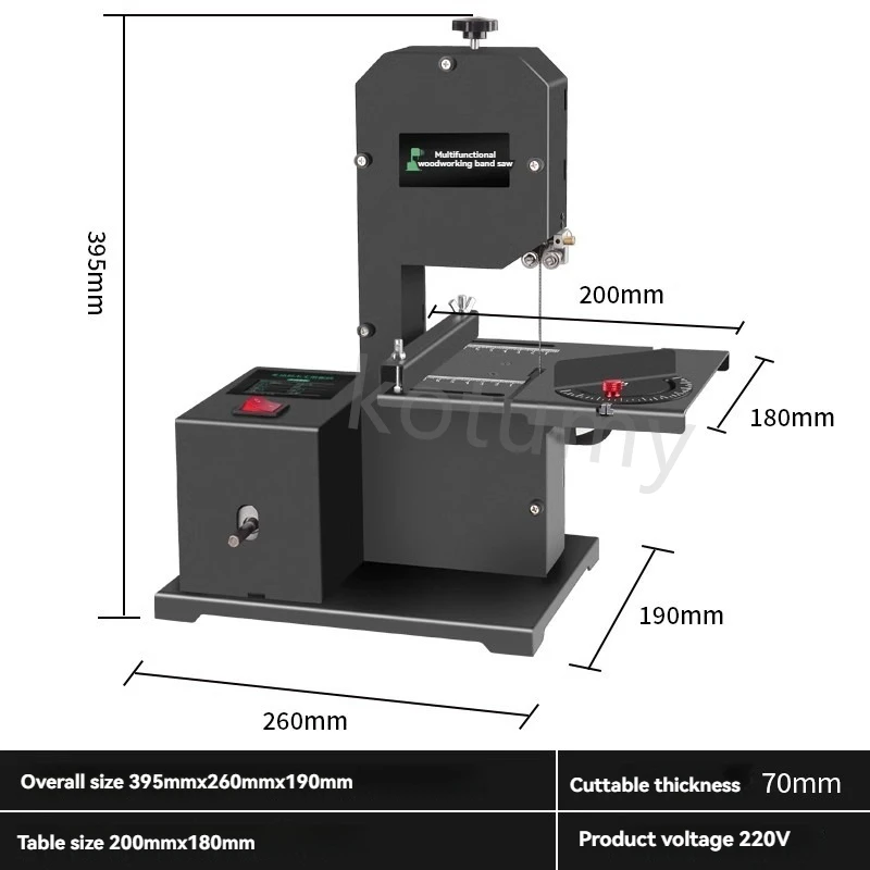 Multifunctional Band Saw Machine 1750RPM Electric Table Saw Lathe Machine Woodworking DIY Polishing Grinding Cutting Tool