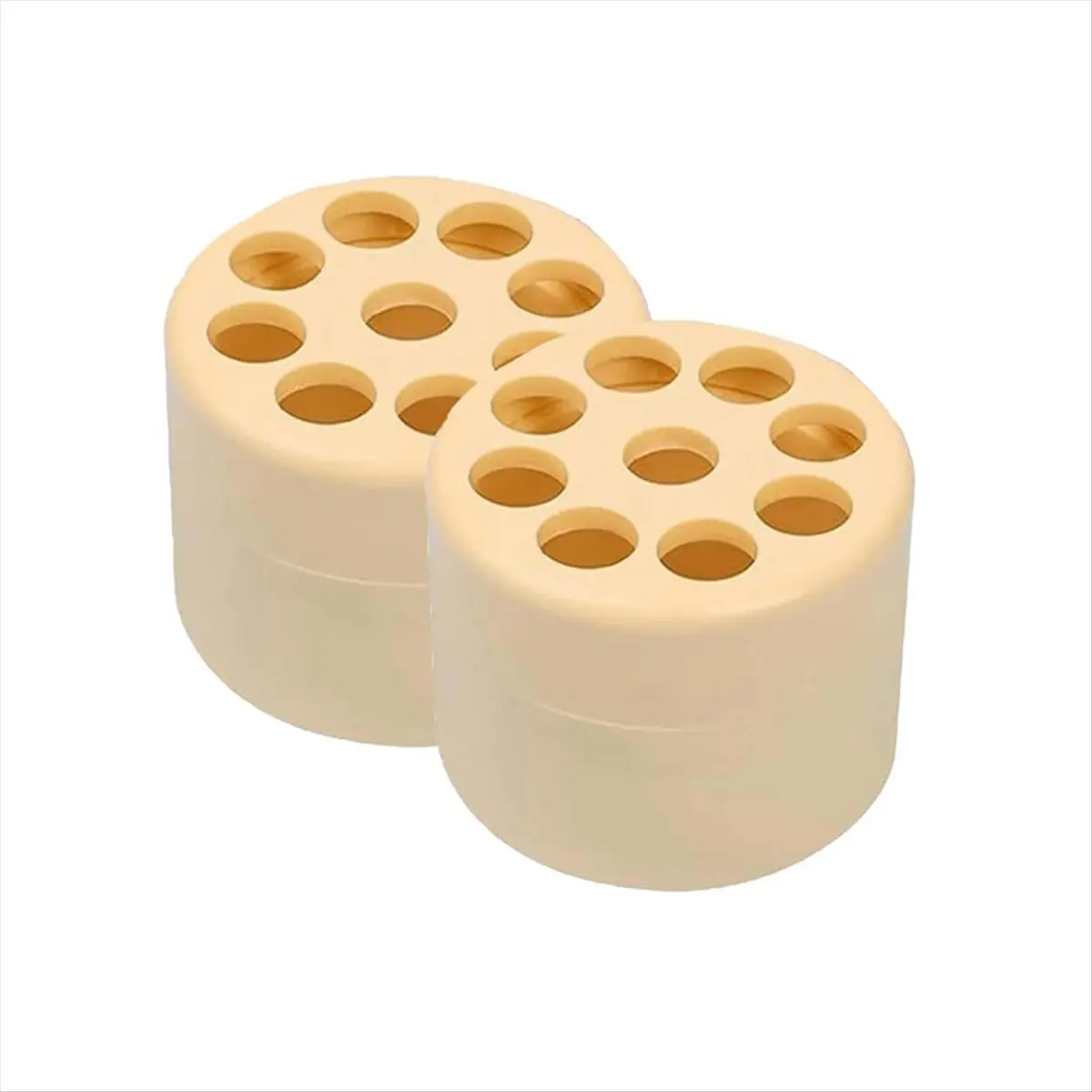 HITL Spiral Stem Holder, Reusable Floral Grid for Vase, Bloom Shaper for Flowers (S/Beige-Yellow)