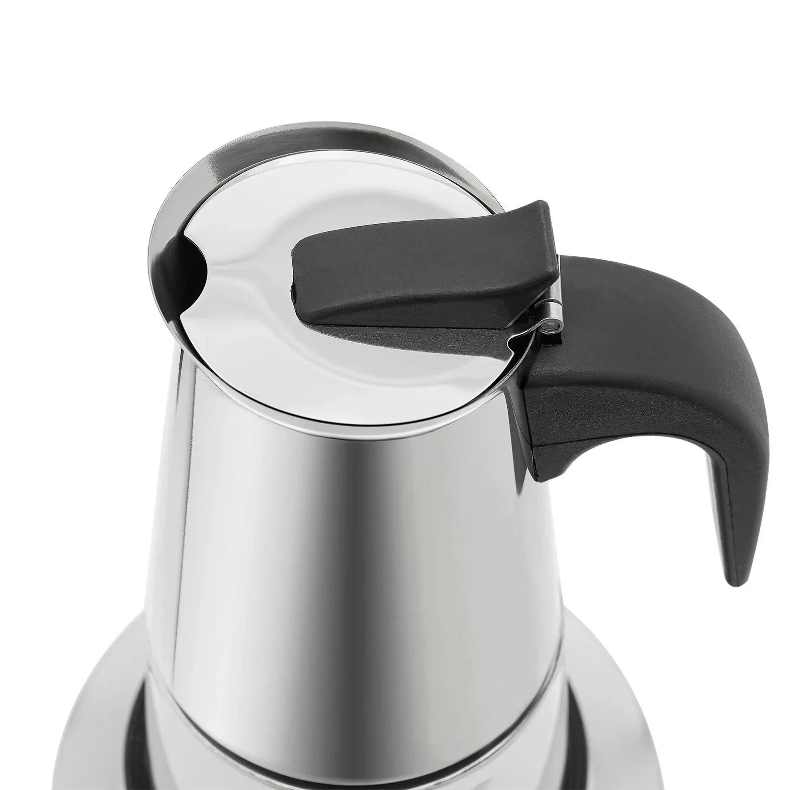 ماكينة الاسبريسو موكا وعاء الفولاذ المقاوم للصدأ إبريق قهوة الموقد Percolator ماكينة صنع القهوة 200 مللي/4 كوب مع موقد كهربائي المطبخ