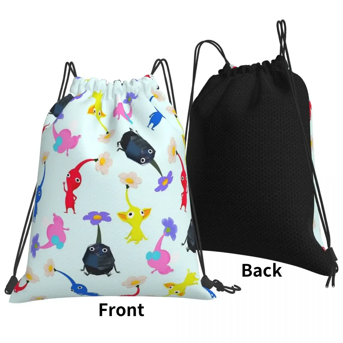 Zaini Pikmin borse Casual portatili con coulisse borsa sportiva con coulisse borsa sportiva per la scuola di viaggio