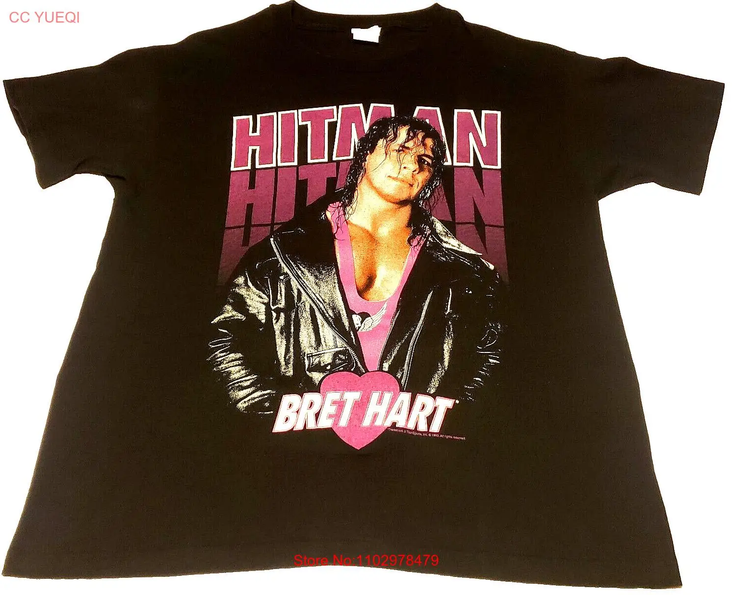 hitman-bret-hart-1993-camisa-vintage-wwf-wrestling-eua-titan-sports-xl-original