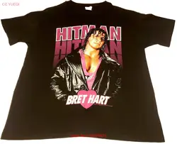 HITMAN BRET HART Original 1993 Vintage WWF Wrestling USA Titan Sports XL T-SHIRT