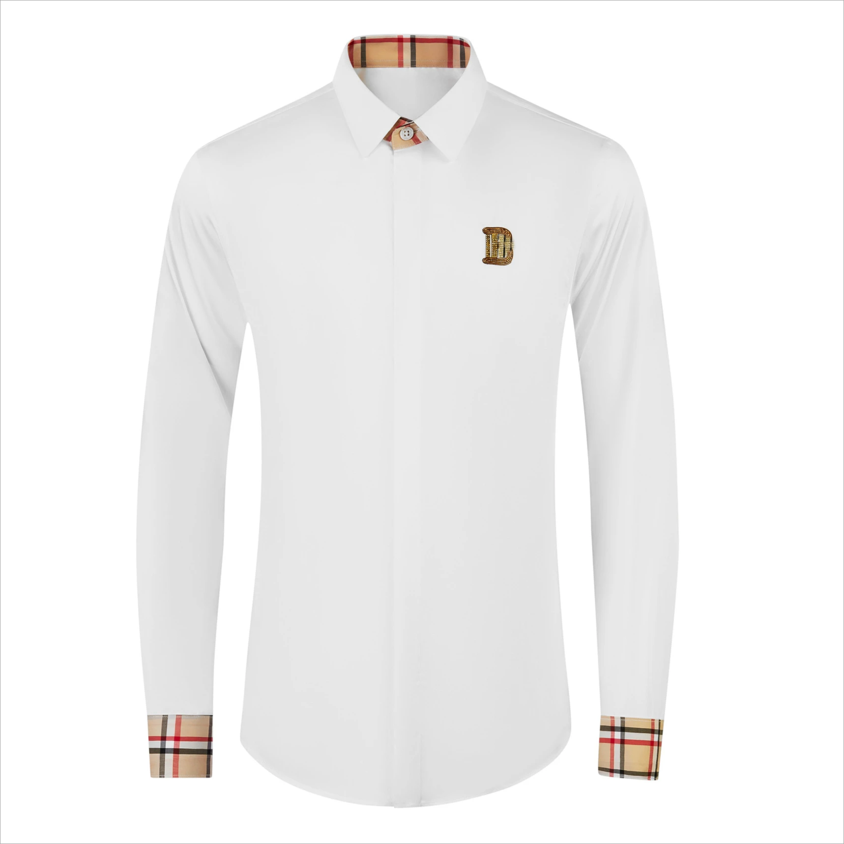 Brand Plaid Shirts Men Cotton Long Sleeve Slim Fit Business Dress Shirt Luxury Social Banquet Party Shirts Streetwear Tops