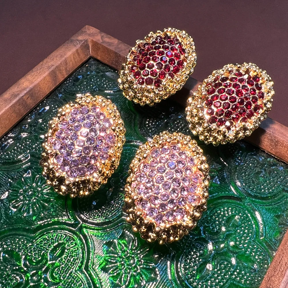 Exquisite light luxury geometric niche design sense French versatile medieval vintage exquisite sense S925 premium earrings