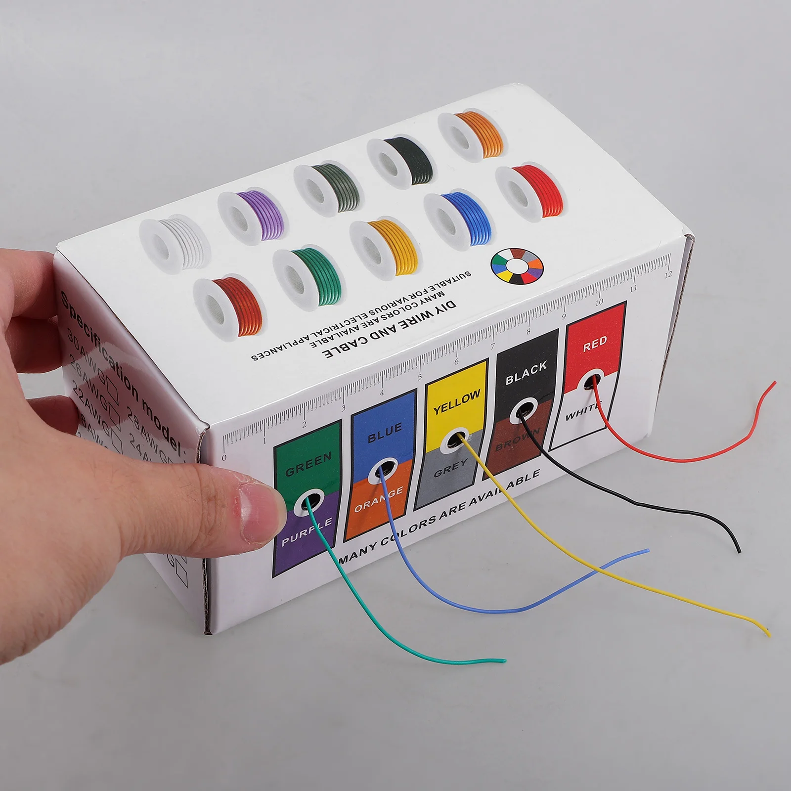 

5 Rolls Silicone Electrical Wire Soft Flexible Connection Wire for Household Electrical Repairs DIY Temperature Resistant Copper