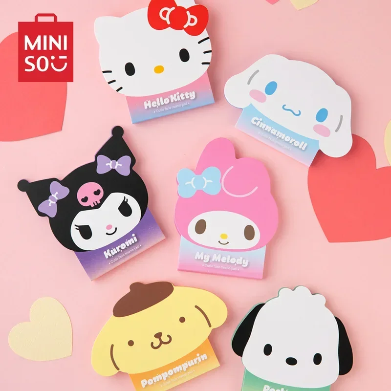 Creative Cute Sanrio Kuromi My Melody Pochacco Pom Pom Purin Alien Cartoon Head Memo Paper Student Office Message Memo Record