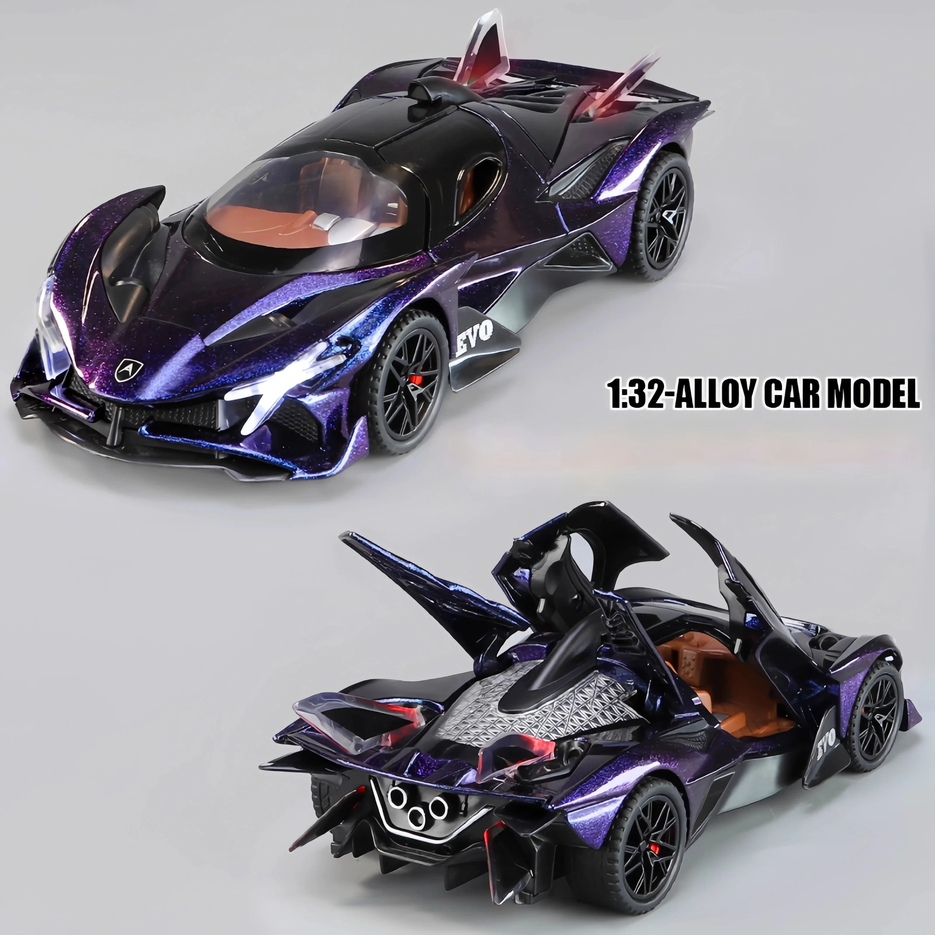 1:32 APOLLO PROJECT EVO Alloy Diecast Model Car Model With Sound Light 1/32 Collection Toy Adult Festival Gifts Original Box